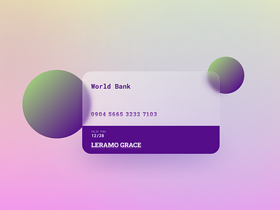 Card design with gradient