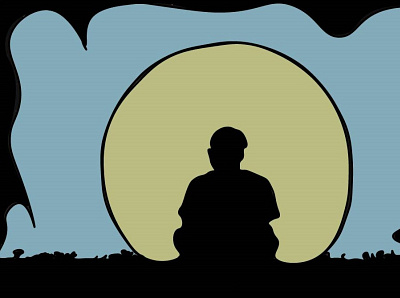 um.. man and the moon? :| graphic design illustration logo vector