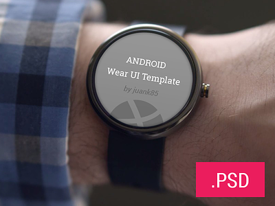Android Wear Template PSD android download free psd template ui wear