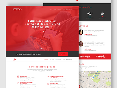 Redbee Website - real pixel argentina clean design red redesign single page ui ux website