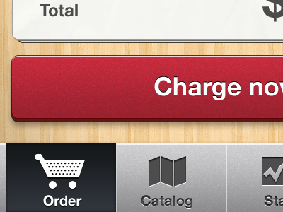 Iphone Payment App - Detail 1 button detail helvetica interface ios iphone paper red ui ux wood