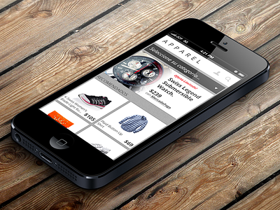 Fashion eCommerce RWD Concept - iPhone LnF design ecommerce interface iphone ui ux web