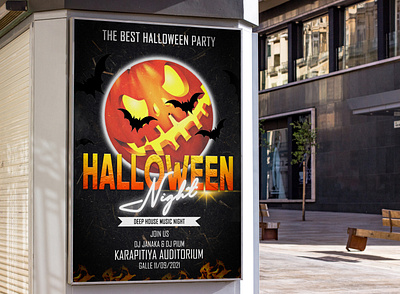 Halloween Night event flyer event poster flyer design flyer designer halloween flyer halloween poster poster design poster designer