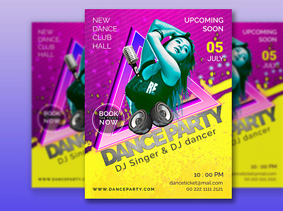 Dance Party Flyer graphic design