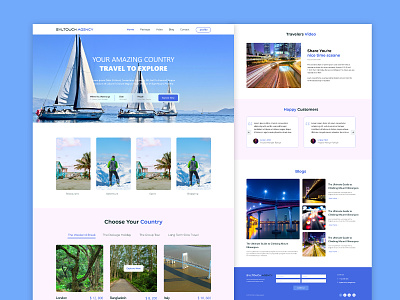 Syltouch Travel Agency Landing Page agency homepage landing page travel agency ui uiux web design website