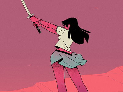 Steel character design girl illustration kalininbrat
