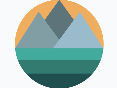 Mountain plains logo idea analogous circle complement design logo mountain