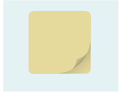Sticky Note blue gradient illustration shadow