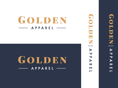 Golden Apparel For Dribbble apparel apparel design branding clothing clothing brand clothing company logo