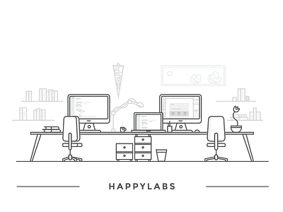 Say hello to Happylabs! desk happy happylabs line office