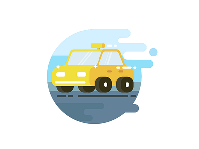 Hey taxi! car line shiny taxi vector yellow