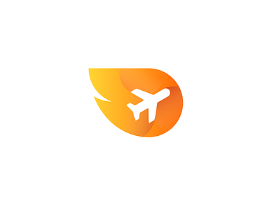 Orange Passport logo orange passport plane vector