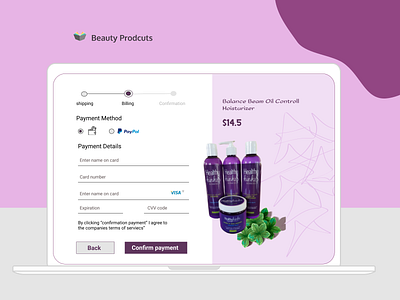 Web Design for Beauty Products ui websedign