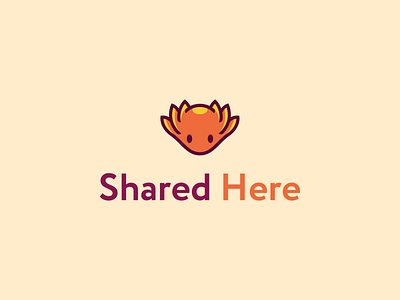 Sharedhere Logo animal axolotl cute icon logo mascot sharedhere