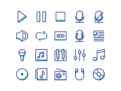 Music Icon Set icon icon set iconography music music icon set musically