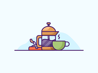 Mini coffee bar illustration