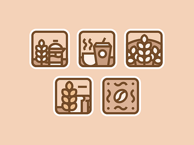 Coffee & Bread Icons