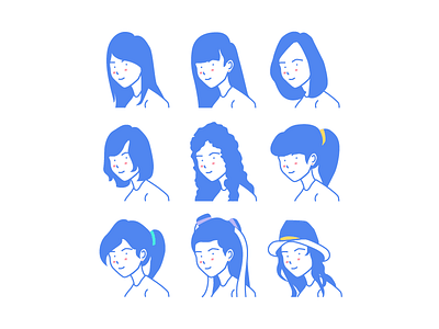 Woman Style Avatar Icon avatar character female girl hair hairstyle icon icon set illustration people woman