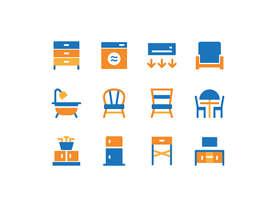 Furniture Icons chair couch furniture furniture icon icon icon design icon set interior living room