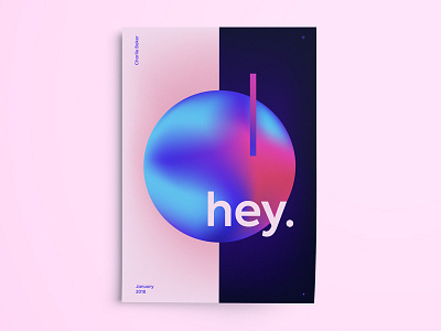 Hey dribble! abstract art background branding circle clean colors colourful graphic design hey dribble mesh poster