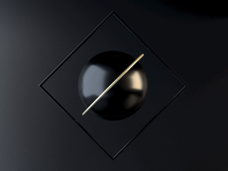 Black & Gold 3d animation arnold black c4d color design gif gold graphics render test