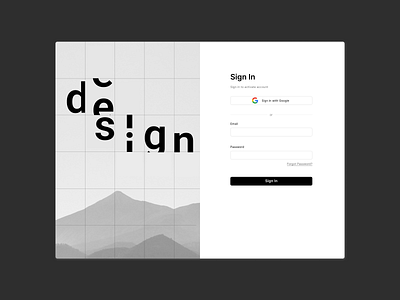 Sign In page design graphic design landing page ui ux