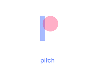 Pitch logo brand branding character color colorful letter logo magazine minimalism overlap overlay p typography