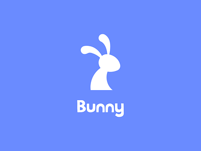 Bunny logo animal logo animals blue branding bunny cute entertainment flat fun games logo logo simple minimalism rabbit simple