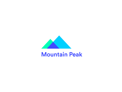 Mountain Peak logo concept for real estate company agency blend colorful colors logo minimalism mountain real estate shapes simple triangle typography