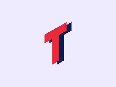 T brand letter letter logo logo skew t