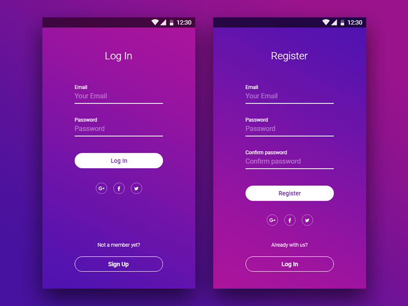 Practicing Adobe Experience Design - Login screen by Almaz Bisenbaev on ...