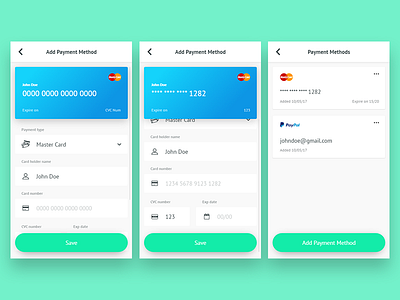 Payment methods app banking card finance form mobile money payment security ui ux