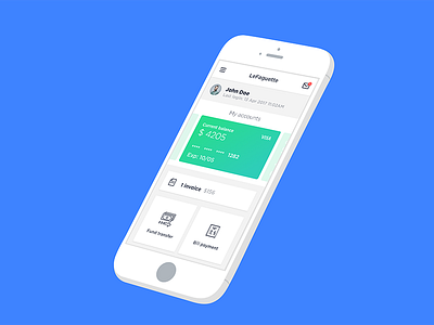 LeFaguette - Mockup accounts app banking finance fintech mobile money transfer ux