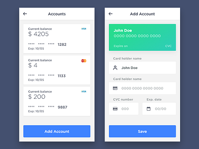 LeFaguette - Accounts accounts app banking finance fintech mobile money transfer ux