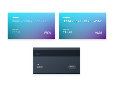 Weekly UI - 8 animation bank card card checkout credit card css dailyui form input payment ux animation visa