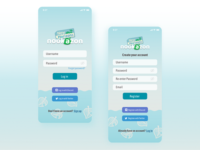 Redesign: Nookazon Log In & Register Page acnh animal crossing log in page register page ui uidesign ux uxdesign