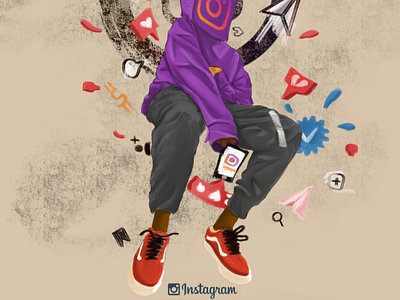 insta branding design illustration logo