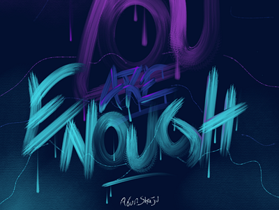 you are enough branding design illustration typography