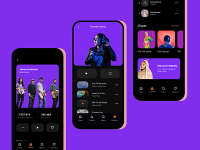 Music and Video Player App design figma ui uidesign uiux