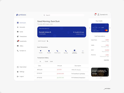 Banking/Finance Dashboard dashboard figma ui uiux