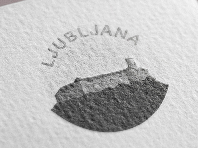 Ljubljana Castle illustration - print castle icon ljubljana print