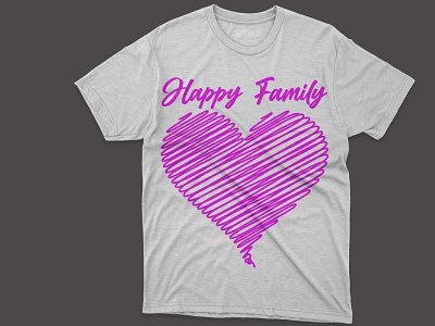 Happy Family T-shirt Design america american animation design graphic design illustration logo mothersdaygiftideas mothersdayweekend motion graphics vector