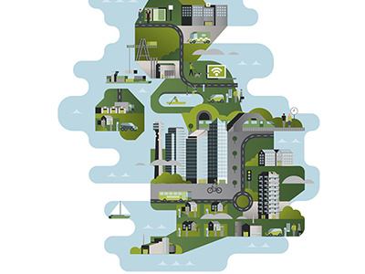 Green Investment Bank green energy illustration infographic