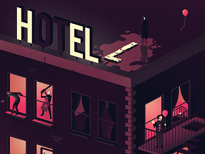 Hell Hotel – Halloween editorial halloween horror hotel illustration movie scary