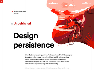 Persistence bike design education grid illustrations product product illustration red typography ui user interface vector