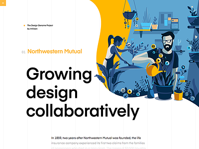 Northwestern Mutual | The Design Genome Project design system education garden grid growth illustration product product illustration typography ui user iterface vector yellow