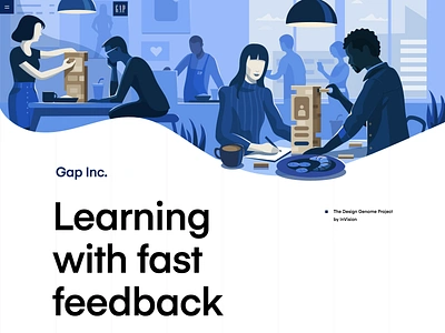 Gap Inc. | The Design Genome Project blue conceptual illustration education product illustration prototyping resource socialized design testing ui ux vector vector art