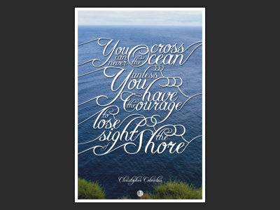Quote Series colombus ocean poster quote typography