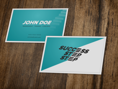 Businesscard business card coaching stairs step steps success