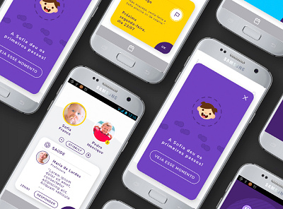 Children App agenda baby purple ui ui design ux